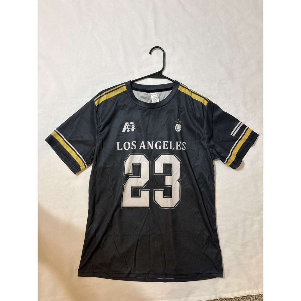 MANFINITY mens los angeles 23 basketball jersey black yellow 3d Polyester S